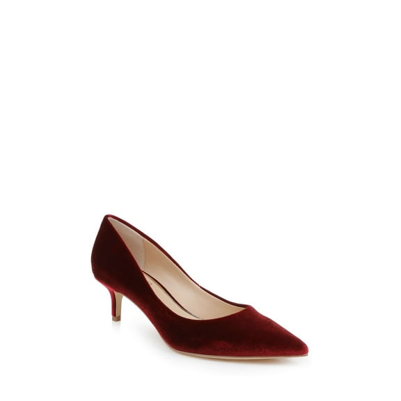 Jewel Badgley Mischka Enola Velvet Kitten Heel Pumps