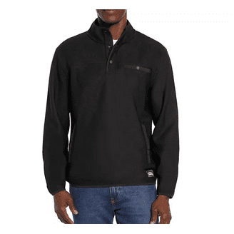 Eddie Bauer Men's 1/4 Zip Fleece Pullover, Snap Button Chest