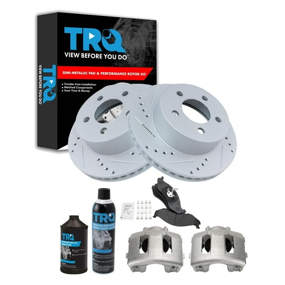 TRQ Performance Front Brake Pad & Rotor Kit BKA45697 Fits Select 1999-2001 Jeep Cherokee , 1997-2006 Jeep Wrangler