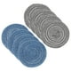 thumbnail image 1 of Uxcell 8 Pcs Manteles Individuales Redondos Tejidos, Mantel Lavable de 4.3 Pulgadas Resistente al Calor Decorativo para Mesa de Comedor de Cocina Encimera, Azul/Gris, 1 of 7