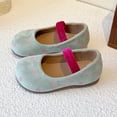 thumbnail image 7 of Toddler Girls Solid Round Toe Princess Dress Shoes, Non Slip Soft Comfort Sole Slip On Casual Footwear for Little Girls Daily Outfits Green 7-8 Years, 7 of 7
