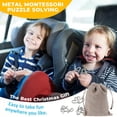thumbnail image 3 of Metal Montessori Puzzle Solving, Metal Brain Teaser Puzzles, Steel IQ Games Physics Mind Metal Puzzles for Adults, for Party Favor Challenge, with Pouch, 3 of 8
