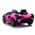 thumbnail image 6 of UWR-Nite Pink 12 V Lamborghini Sian Powered Ride-On with Remote Control, 6 of 6