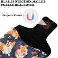 thumbnail image 3 of Haosy Happy Corgis and Flower Golf Mallet Putter Cover Strong Magnetic Leather Golf Club Headcover Closure, 3 of 7