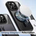 thumbnail image 4 of JETech Magnetic Case for iPhone 13 Pro Max 6.7-Inch Compatible with MagSafe, Shockproof Phone Bumper Cover, Solid Color Matte TPU Frame, Anti-Scratch Clear Back (Black), 4 of 6