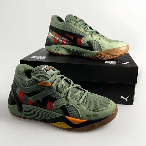 PU & MA TRC Blaze Court X Black Fives “Dusty Forest” Shoes 377583-02 Mens Sz 9