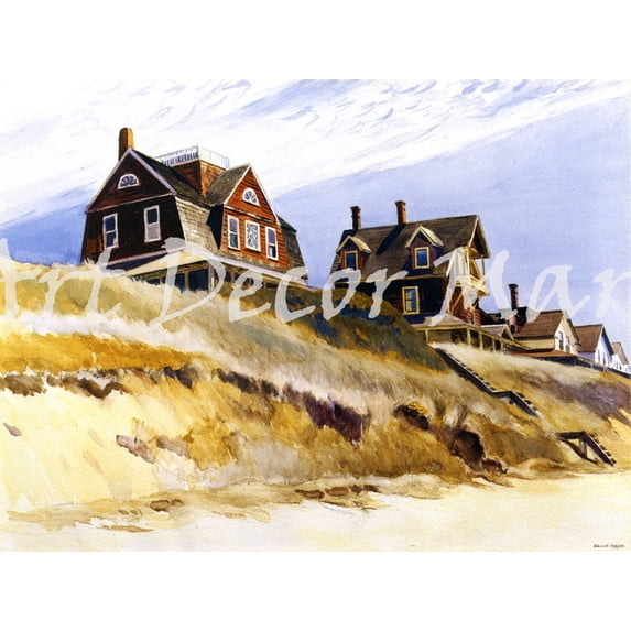Beach Houses- Hopper - CANVAS OR FINE PRINT WALL ART