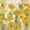 Floating Yellow Flowers V, variant on Elephant Stock Flowering Indigo Wall Art - Horizontal Multi Panel Canvas - Living Room Wall Decor - Abstract Multi Panel - Blue And Decor By Carol Robinson - 26" x 12"