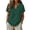 BPQ46-Green, variant on Linen Shirts For Women - Split V Neck Short Sleeve Loose Fit Cotton Tops Linen Button Down Summer Casual Dressy Blouse Khaki L