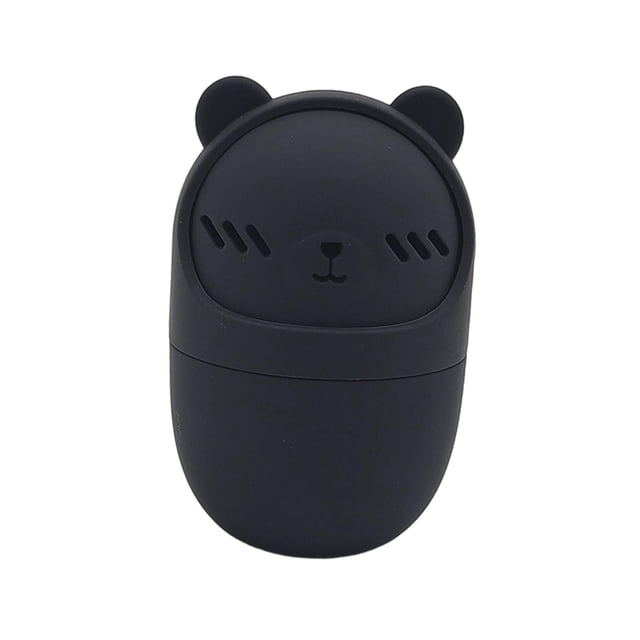 Estuche para esponja de maquillaje, estuche para borlas, transpirable, ligero, para guardar huevos de maquillaje, estuche de transporte para huevos de Negro