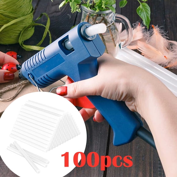 100 Pcs de Bandes de Caoutchouc Chaudes Colla A Caldo 7mm Transparentes Bâton de Colle Chaude pour Outil de Colle Chaude Stecche Di Silicone pour Pistola A Caldo 3ML Colle pour Décapage Résistant aux Intempéries Colle Mousse Colle pour Travail du Bois