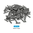 thumbnail image 3 of 1/32" 0.8mm Wire Rope Loop Sleeve 100 Pcs Copper Double Ferrule Duplex Crimping Loop Sleeve for Wire Rope Cable Fittings Rigging Fishing Wire,Black, 3 of 6