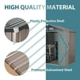thumbnail image 3 of OC Orange-Casual 8' x 6' FT Outdoor Storage Shed, Metal Garden Tool Shed with Lockable Door, Outside Sheds & Storage Galvanized Steel, Brown, 3 of 9
