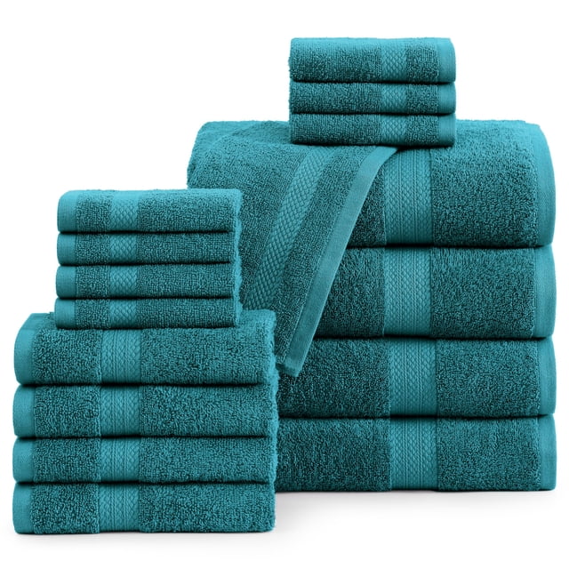 Juego de toallas de baño LANE LINEN 100% algodón, 16 piezas Sea Port