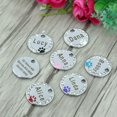 thumbnail image 4 of HLONK Andvari 5 Pcs Étiquettes de Nom Rondes pour Chien Collier Anneau Pendentif Identification Personnalisée pour Animal de Compagnie, 4 of 9