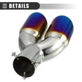 thumbnail image 4 of Unique Bargains 1 Set Universal Car Curved Exhaust Tip Muffler Tailpipe 2.5 Inch Inlet 3.14 Inch Outlet Burnt Blue, 4 of 7