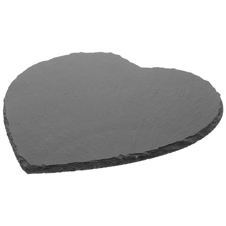 BESTYASH Grey Heart Shape Garden Decoration Rock Slab Unique HandCarved Sculpture for Decor 10.5 x 7.5 Inches