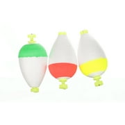 (3 pack) Comal Unweighted Pear Snap-On Fishing Bobbers, Assorted Colors, 1.7-Inch, 3-Pack