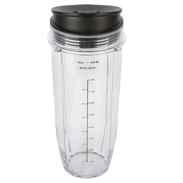 Accessoires de Mixeur, Tasse de Remplacement 32oz avec Couvercle de Tasse de Remplacement Récipient de Mixeur de Qualité Professionnelle