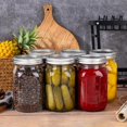 thumbnail image 2 of Wide Mouth Mason Jars, 4 Pack Mason Jars 32 oz for Pickling, Canning, Fermenting and  Storage, Microwave & Dishwasher Safe, 2 of 6