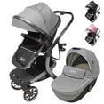 thumbnail image 1 of Carriola para Bebé Asiento Reversible Bambineto Acolchado Ruedas de Goma Plegable Cinturón de Seguridad - Gris, 1 of 8