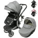 thumbnail image 1 of Carriola para Bebé Asiento Reversible Bambineto Acolchado Ruedas de Goma Plegable Cinturón de Seguridad - Gris, 1 of 8