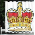 thumbnail image 4 of Ambesonne Heraldry Shower Curtain, Medieval Forms Stones, 69"Wx75"L, Ruby Earth Yellow, 4 of 5