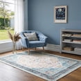 thumbnail image 4 of Toyoso 3x5 Area Rug Living Room Rugs - Vintage boho Decor Floral Area Rugs for Bedroom Dining Room Machine Washable Farmhouse Floral Carpet- Blue, 4 of 6