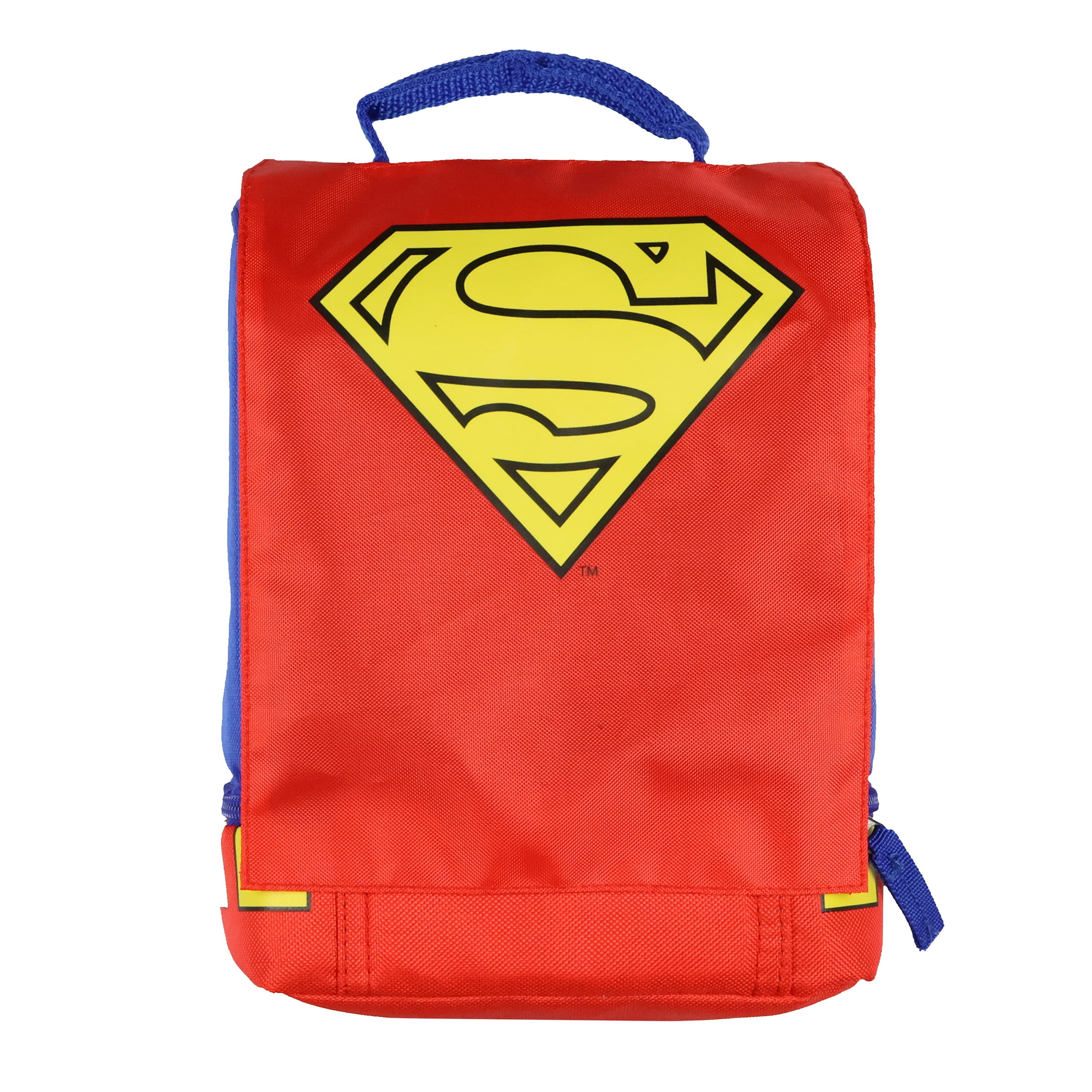 DC Comics Superman Lunch Box Dual Compartment Insulated Food Container Bag 10"