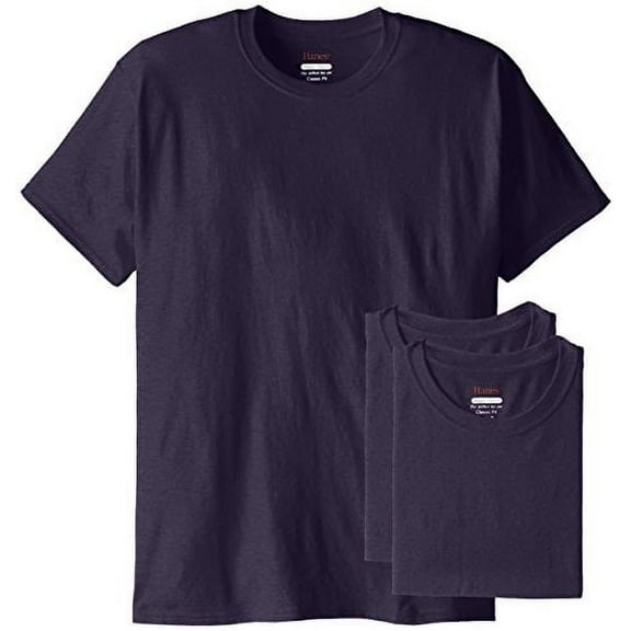 Hanes Men`s ComfortBlend® EcoSmart® Crewneck T-Shirt,5170,3X,Heather Navy (Pack of 3) 3 Heather Navy