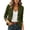Army Green, variant on Jackets for Women 2 Button Notched Lapel Blazer Casual Long Sleeve Slim Cropped Suit Coat Office Business