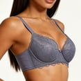 thumbnail image 5 of Njagoc3 Wireless Bras for Women Plus Size V Neck Lace Bowknot Fine Straps Everyday Comfortable Support Bra, 5 of 6