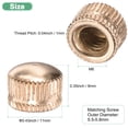 thumbnail image 3 of 25-Pack Threaded Cap Nuts, M6x11mm Screw Caps for Light Fixture, Female Knurled Knob Nut for Ceiling Light Cover Replacement [Gold Tone], 3 of 7