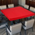 thumbnail image 1 of Picnic Table Cloth, 34"x34" Square Elastic Fitted Tablecloths, Red, 1 of 6