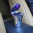 thumbnail image 7 of Limei Car Ashtray with Lid Smell Proof Portable Ashtray Automotive Ashtrays with Clamshell Blue LED Indicator Mini Car Trash Can Car Ash Tray Set Ideal for Car,Home and Office Golden, 7 of 7
