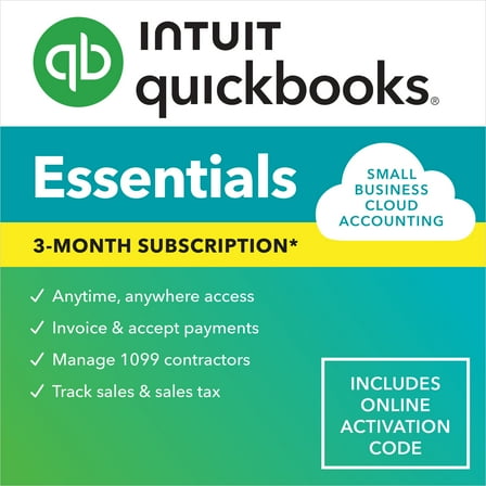 Intuit Quickbooks Online Essentials 2024 3-Month Subscription