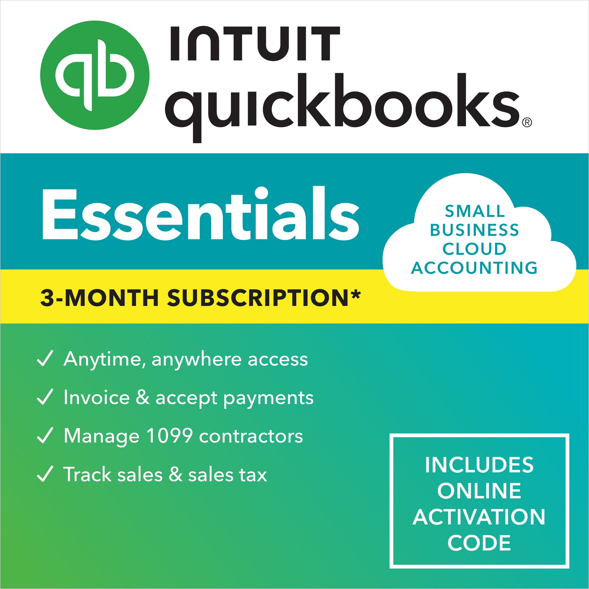 Intuit Quickbooks Online Essentials 2024 3-Month Subscription