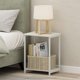 thumbnail image 2 of Mesa auxiliar Furinno Simplistic Industrial con estructura metálica blanca, 2 of 7