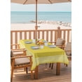thumbnail image 6 of Yellow Geometric Outdoor Tablecloth with Umbrella Hole, White Greek Key Design Burlap Modern Art Waterproof Outdoor Table Cover, Patio Tablecloths for Party Picnic Camping, Rectangle 52"x70", 6 of 9