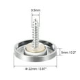 thumbnail image 2 of Tornillos para espejo Uxcell, sujetadores decorativos, clavos cubiertos, electrochapados, de latón brillante y plateado, 4 piezas de 0.87", 2 of 3