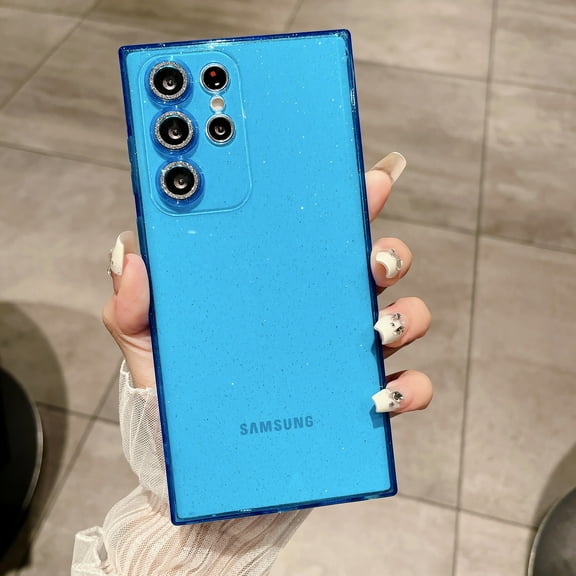 Allytechgroup Soft TPU Case for Samsung Galaxy A23 5G, Bling Sparkly Slim Lightweight Bumper for Women Girls Shockproof Back Cover Protective Shell for Samsung Galaxy A23 5G, Blue