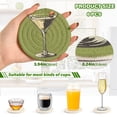 thumbnail image 2 of Yayeee 6 PCS Drink Coasters with Holder Set Woven Absorbent Round Tabletop Hot Pad, Light Black Martini, 2 of 7