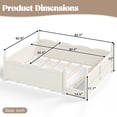 thumbnail image 5 of Bellemave Montessori Queen Floor Bed with Bookshelf, Solid Wood Kids Queen Size Bed Frame with Rail and Slats, No Box Spring Needed (Beige), 5 of 8