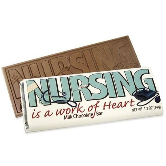 Chocolate Chocolate Nursing is a Work of Heart Wrapper Bars - Pack of 50