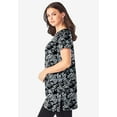 thumbnail image 3 of Roaman's Women's Plus Size Cotton Short Sleeve V-Neck Ultimate Tunic, 3 of 5