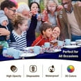 thumbnail image 3 of Exquisite 6 Pack Premium Rectangular Plastic Tablecloth Cover 54" x 108" - Navy Blue, 3 of 6
