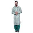 thumbnail image 1 of Atasi Printed Rayon Pathani Kurta With Solid Salwar For Mens Party Wear, 1 of 5