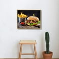 thumbnail image 3 of Nawypu  Modern Canvas Painting Artwork Closeup chips hamburger tomato beef Wall Art Poster for Living Room Bedroom Home Office Wall Decor Extra, 3 of 4
