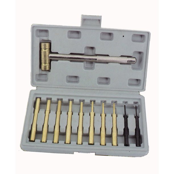 BRASS HAMMER & PUNCH SET of 11 6/18