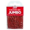 JAM Paper Jumbo Paper Clips, Red, 75/Pack, Large